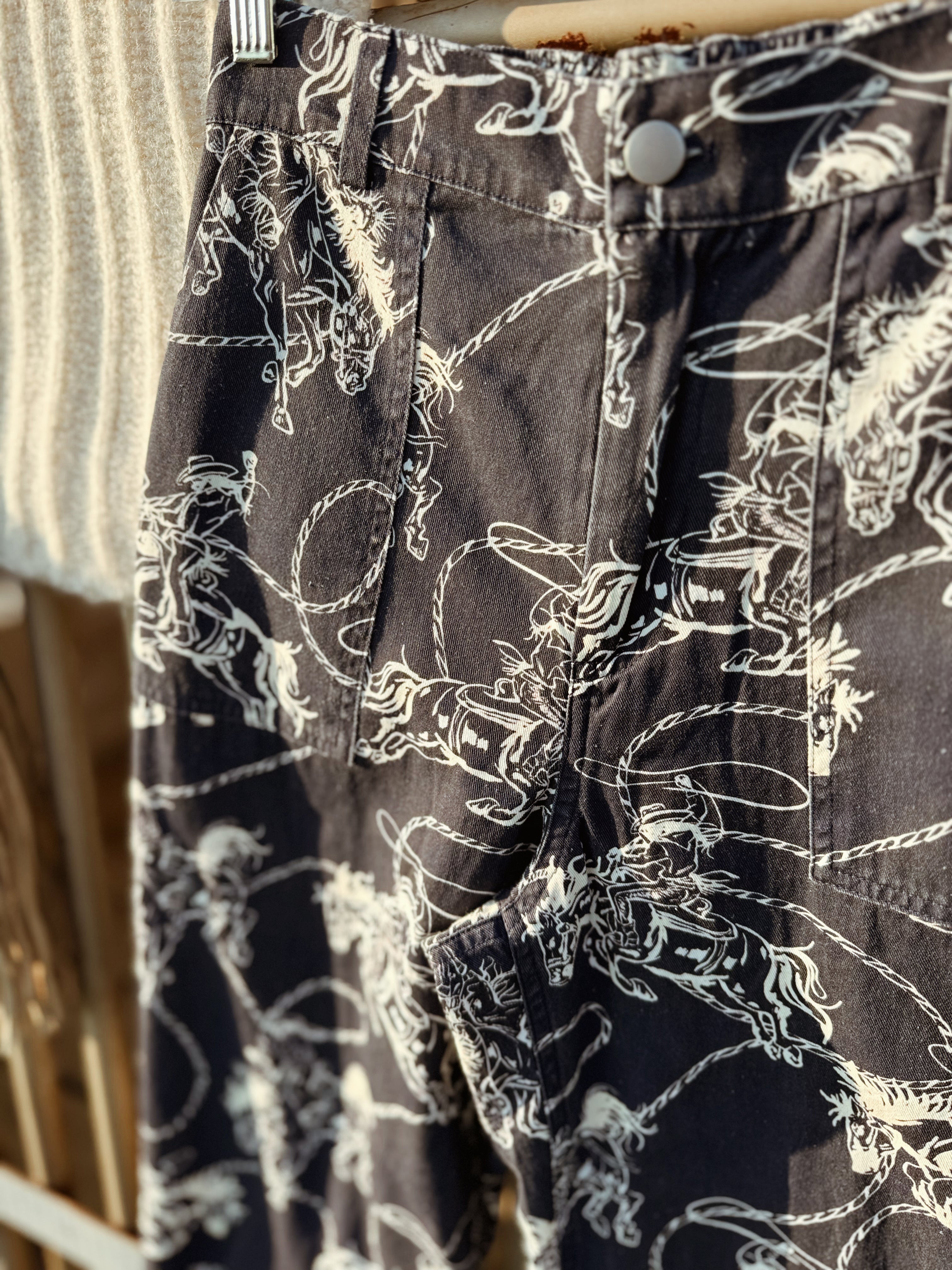 The Catching Cowboys Western Print Pants