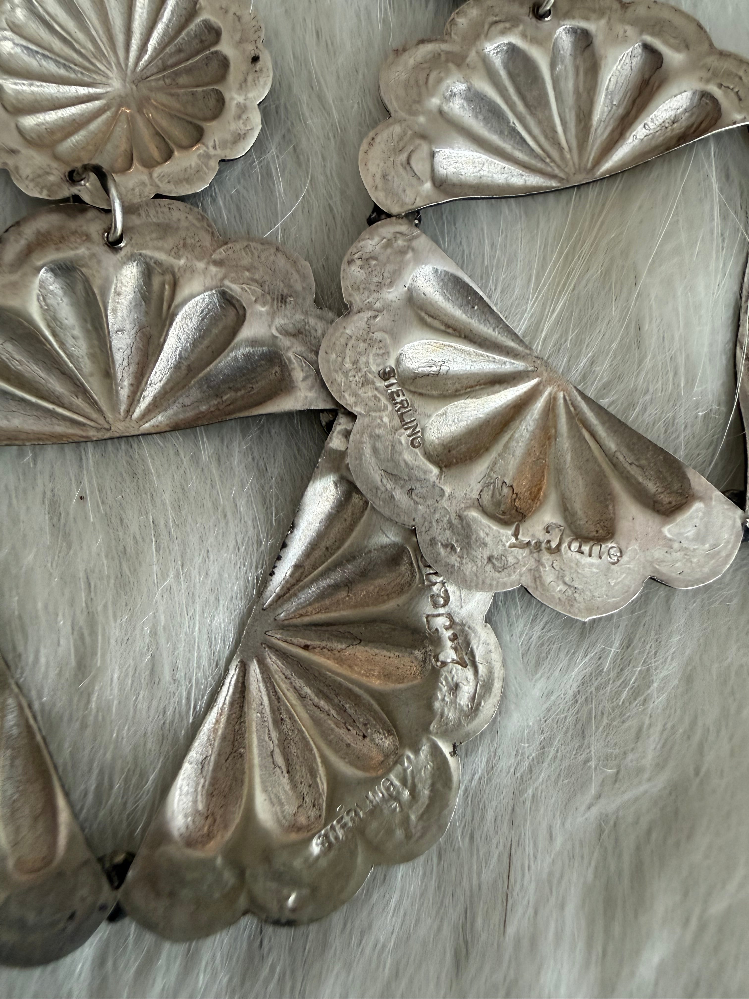 Leander Tahe Silver Dangle Earrings