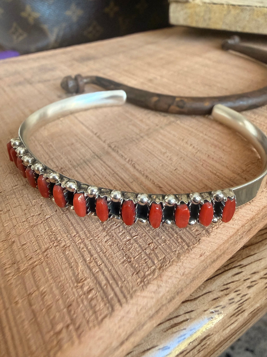 Zuni Coral Cuff