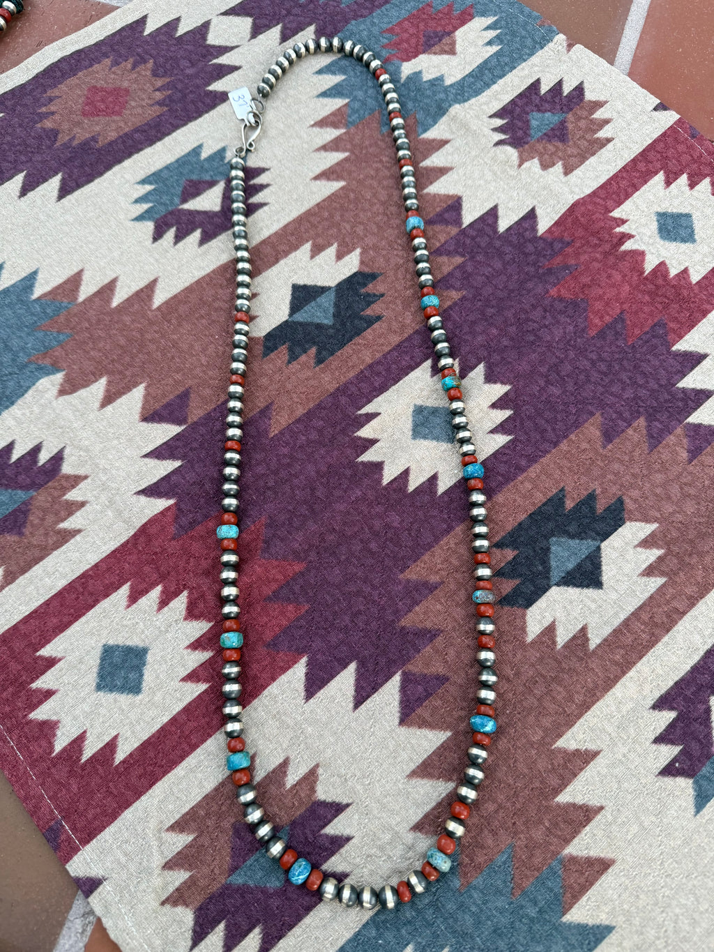 Coral & Turquoise pearl Strand
