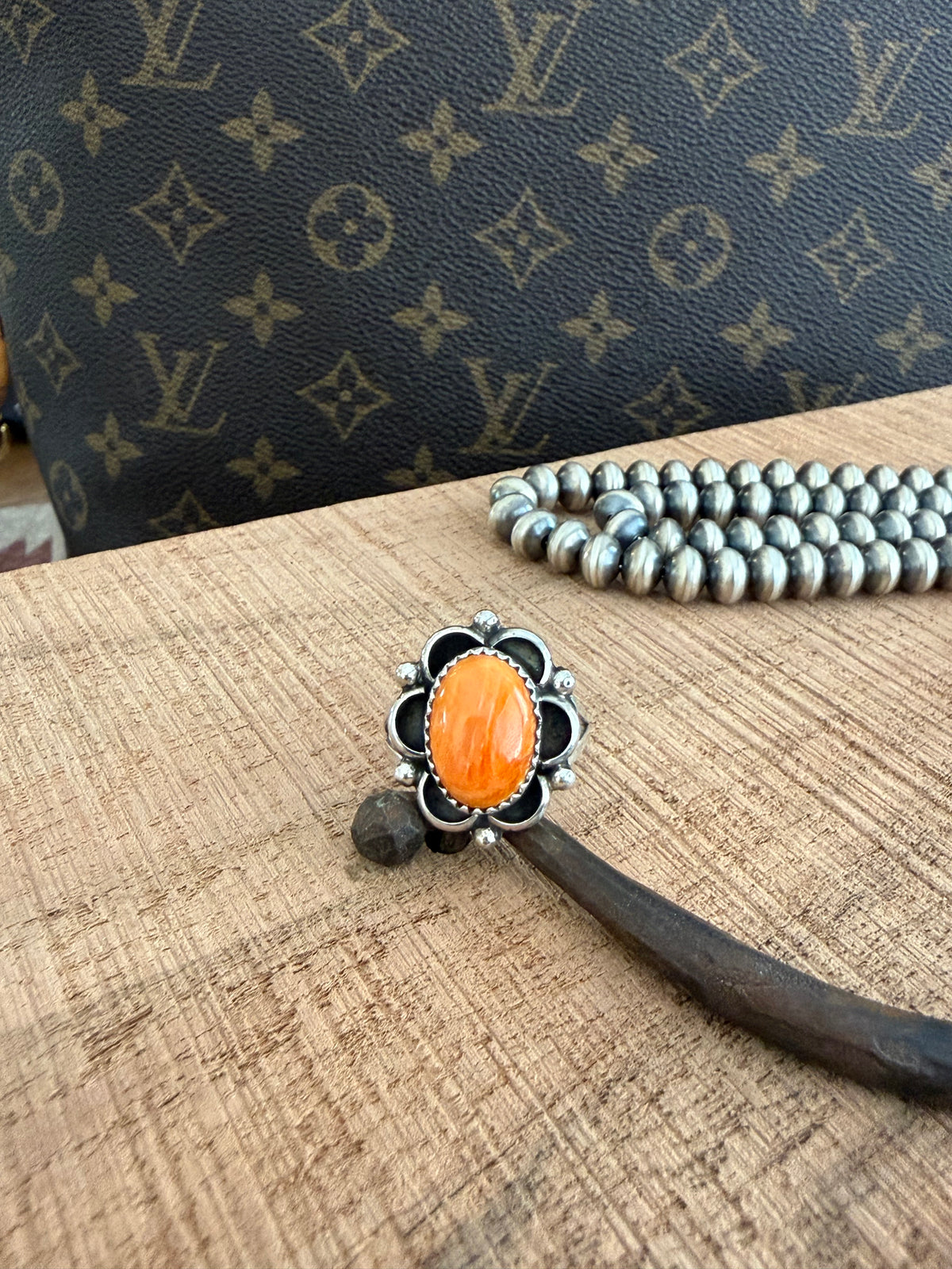 Orange Spiny Ring
