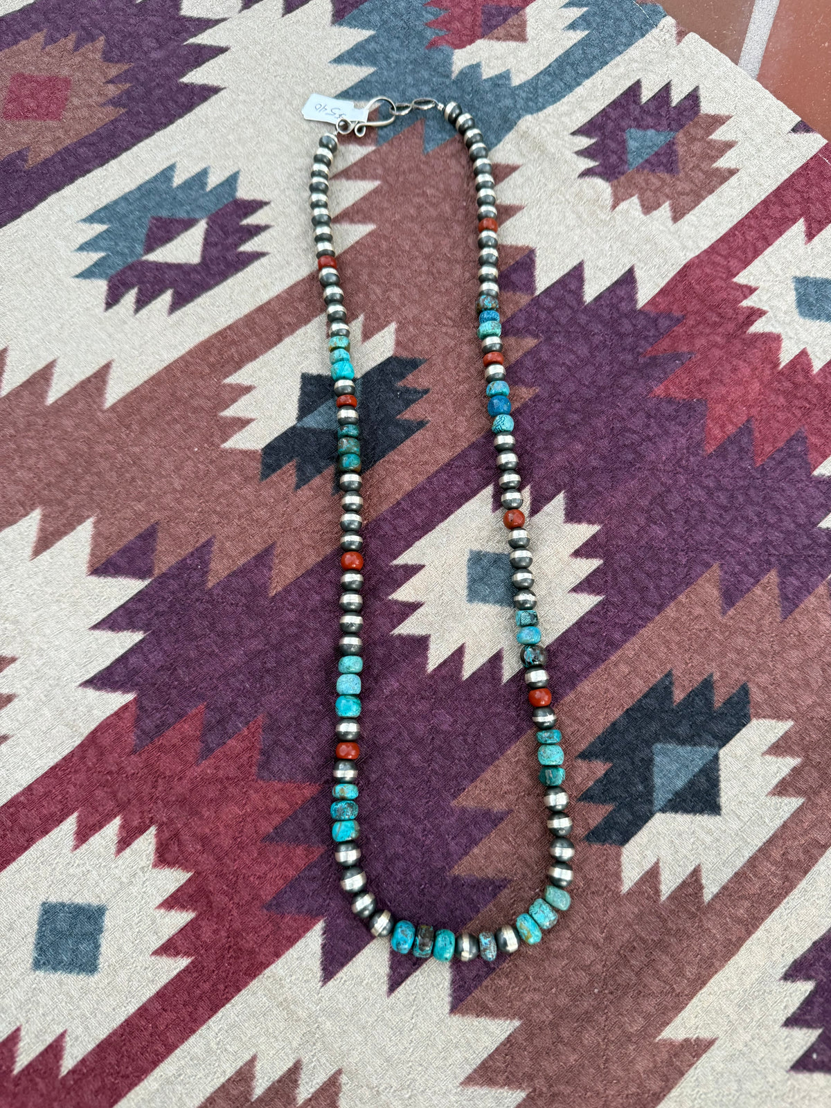 Coral and Turquoise pearl strand ￼