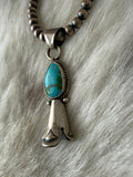 Sonoran turquoise pendant with pearls