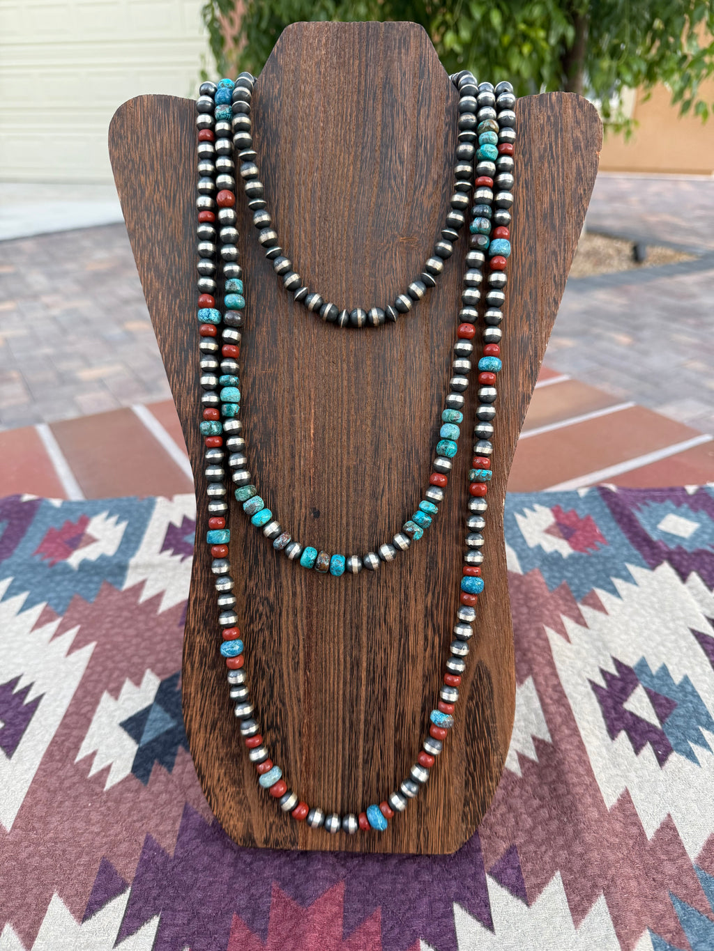Coral & Turquoise pearl Strand