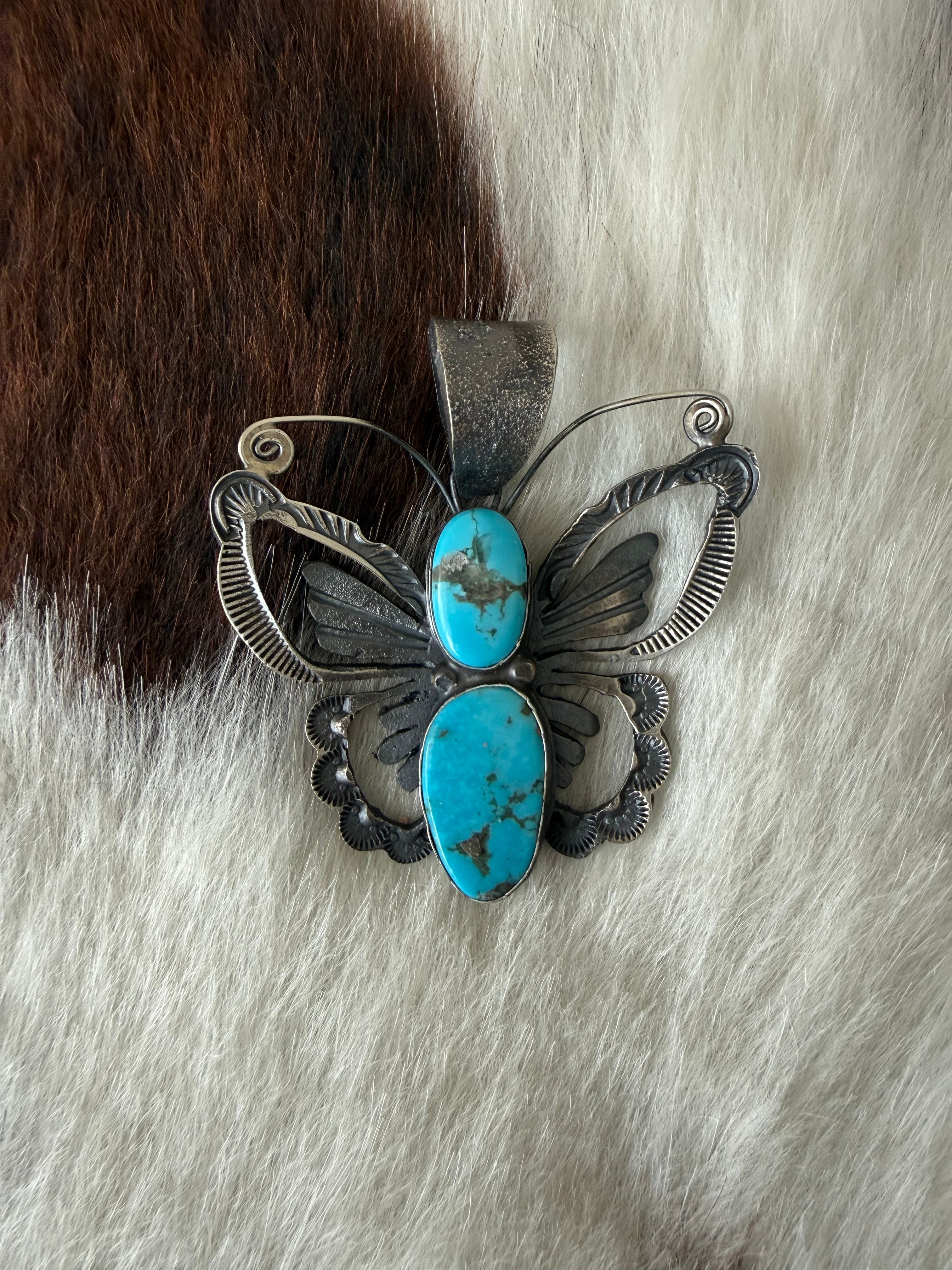 Turquoise Butterfly Pendant