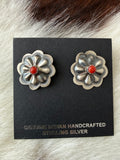 Coral Concho Earrings