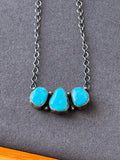 Three Stone Turquoise necklace