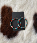 Chimney Butte Coral & Turquoise Hoops