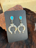 Turquoise dangle Naja earrings