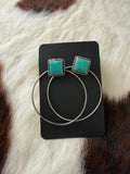 Turquoise hoops