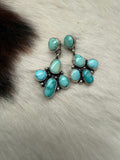 Fox turquoise dangle earrings