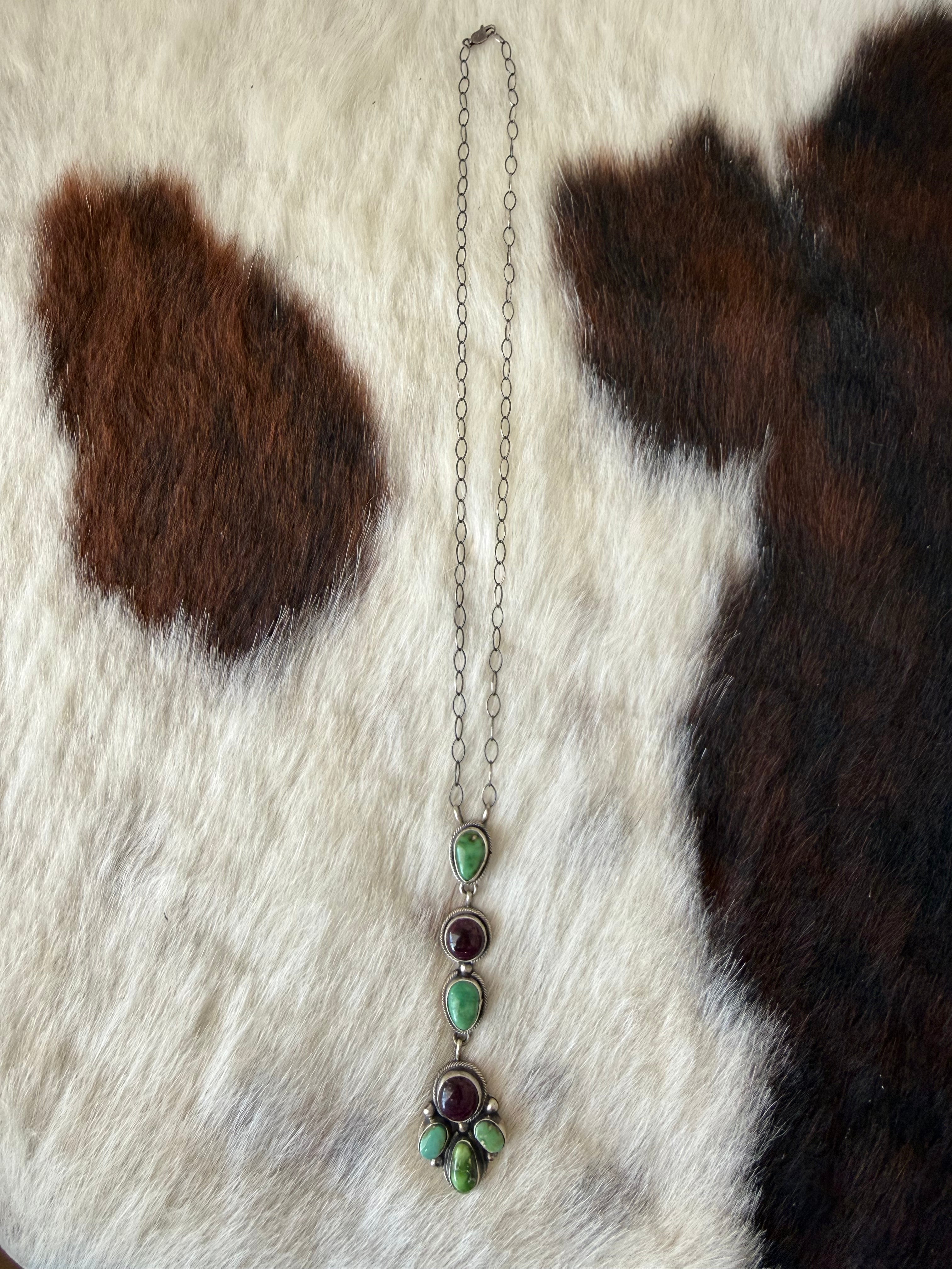 Sonoran & Purple spiny drop Necklace