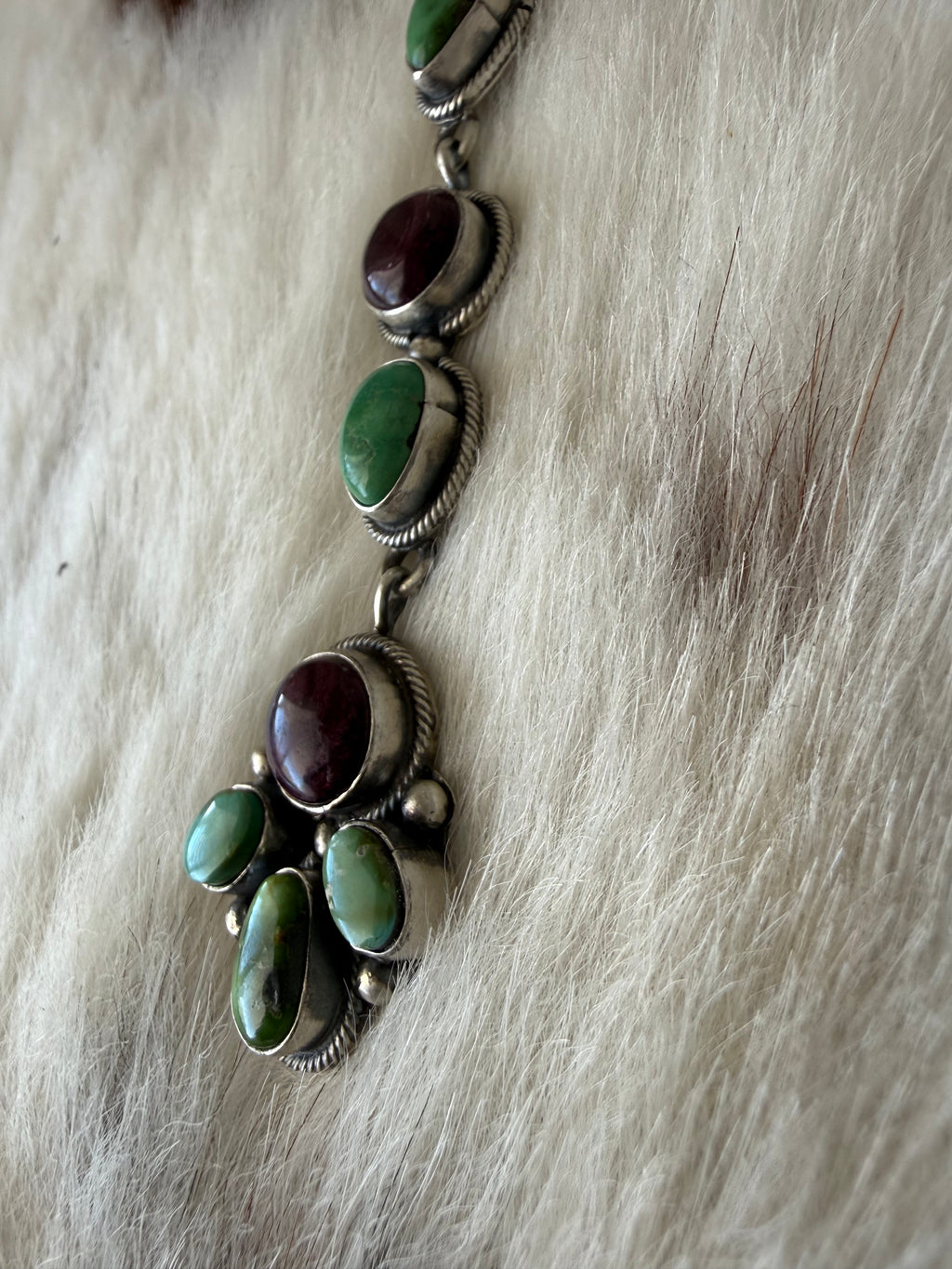 Sonoran & Purple spiny drop Necklace