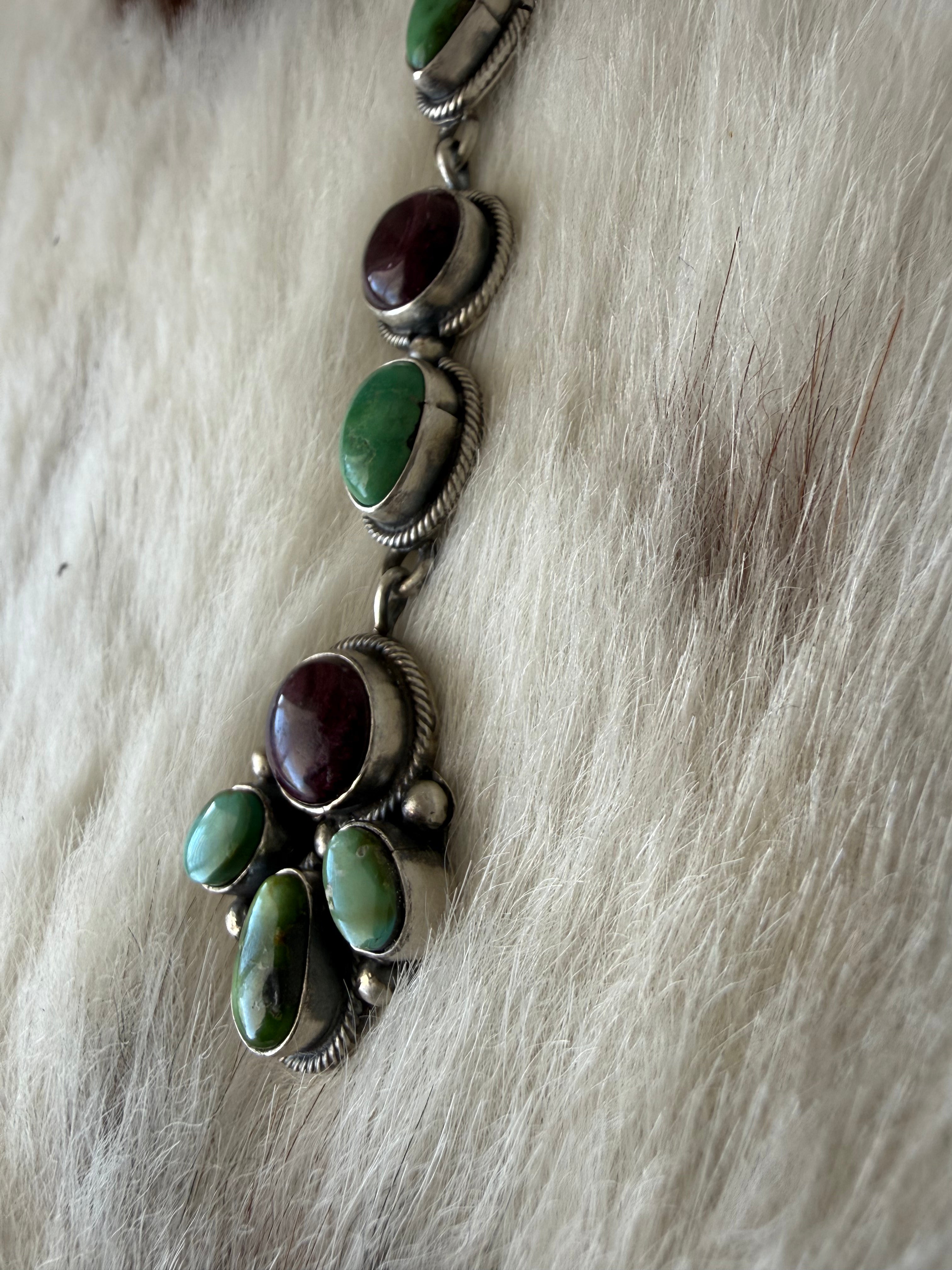 Sonoran & Purple spiny drop Necklace