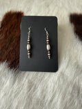 Copper and Silver Dangle earrings