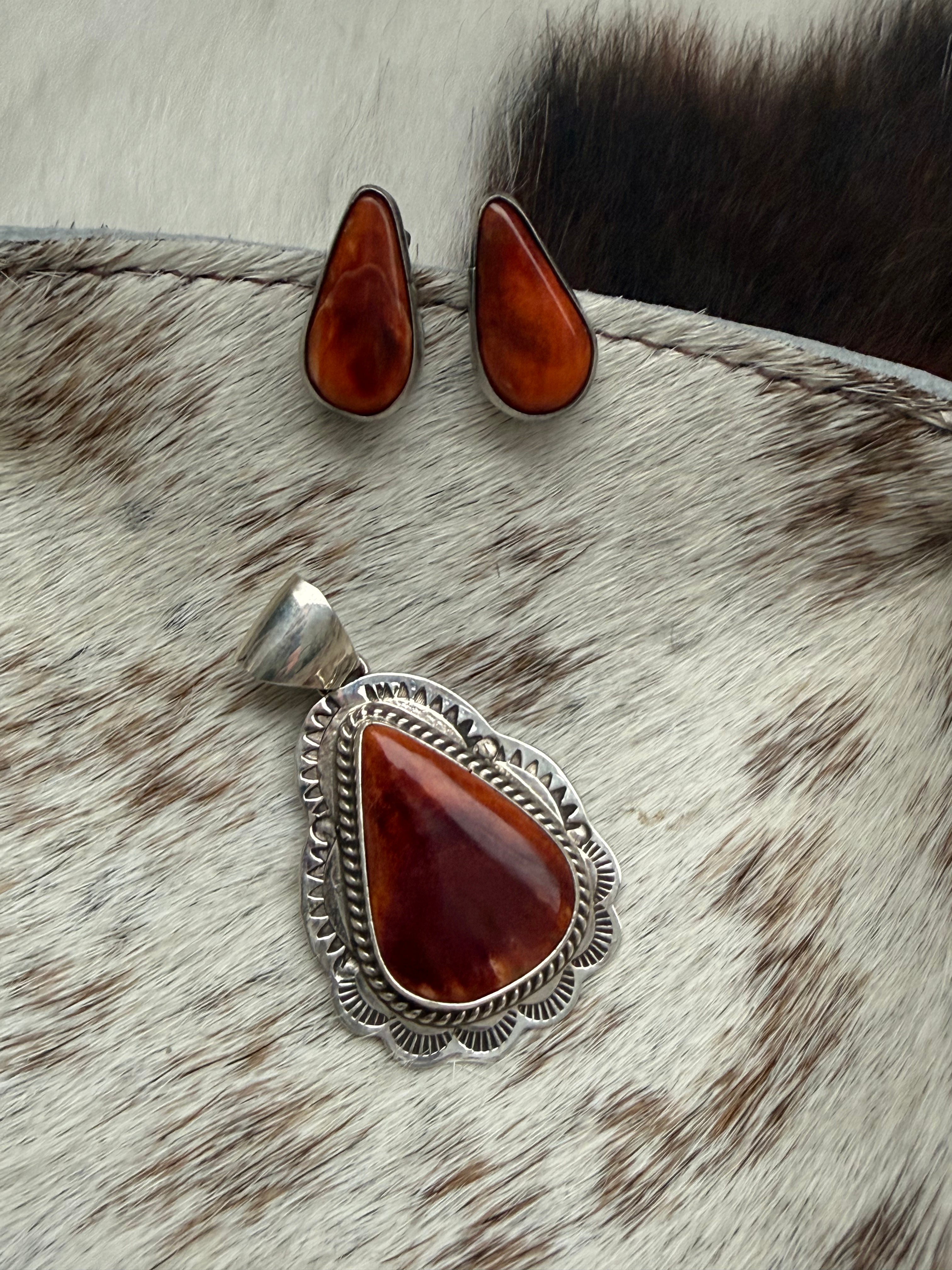 Orange Spiny studs