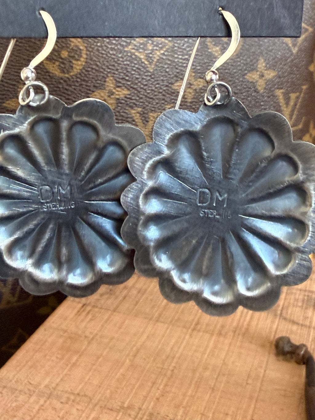 Mother of pearl concho earrings