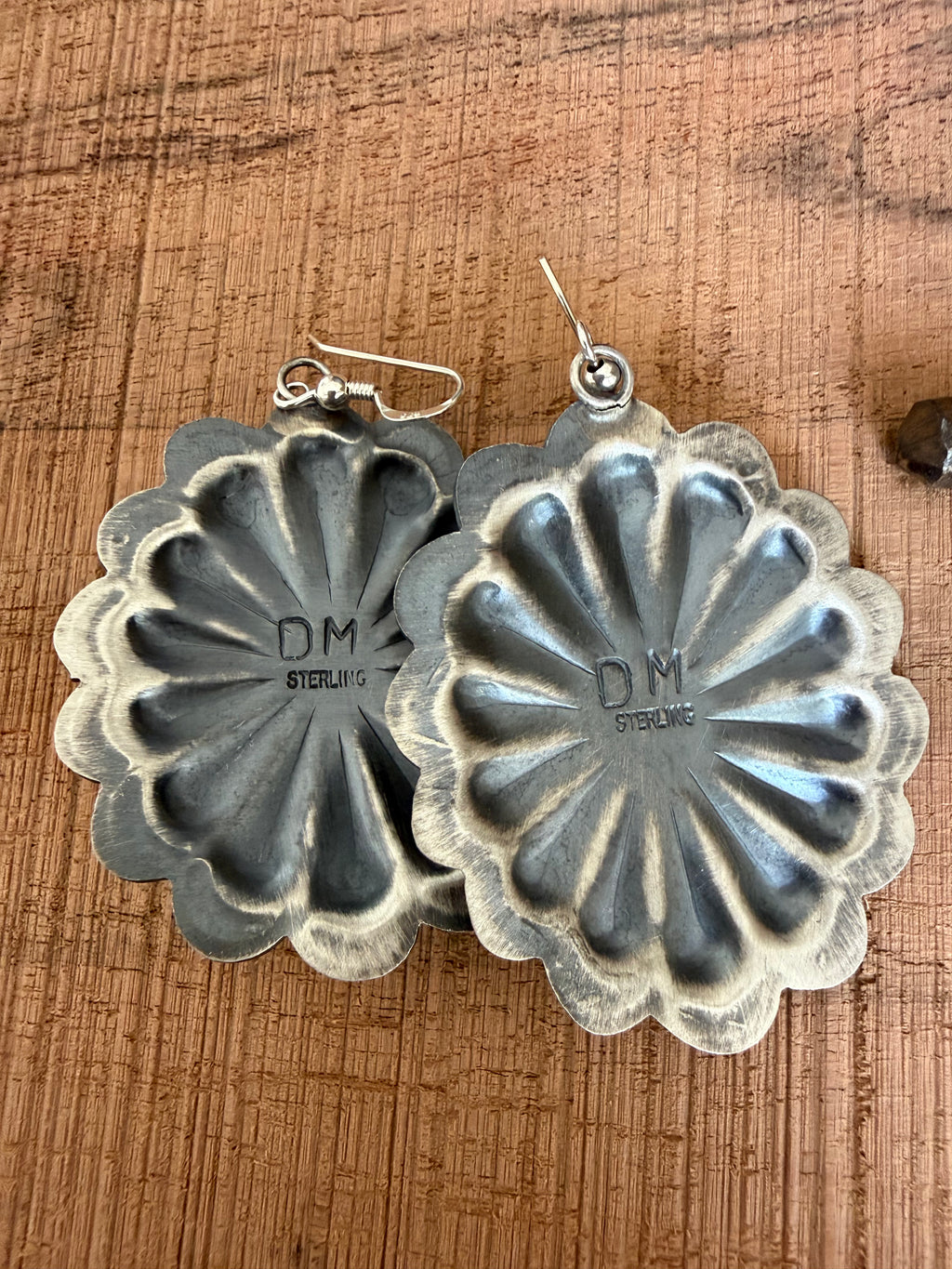 Turquoise concho earrings