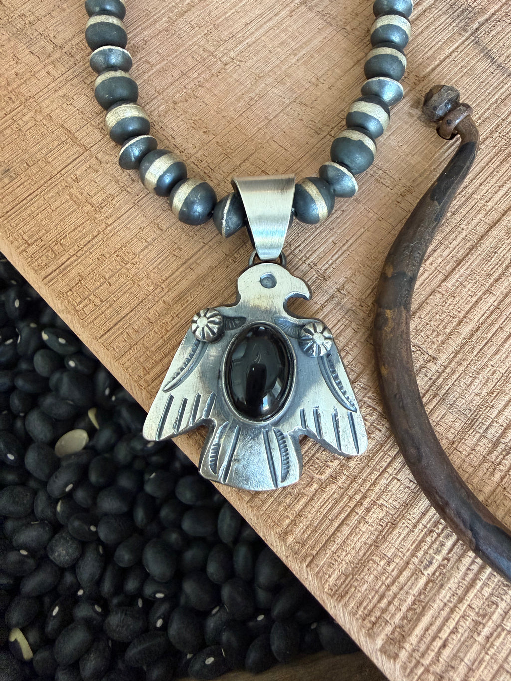 Onyx Thunder bird Pendant