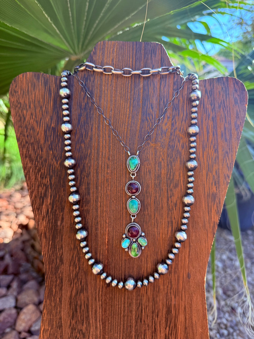 Sonoran & Purple spiny drop Necklace