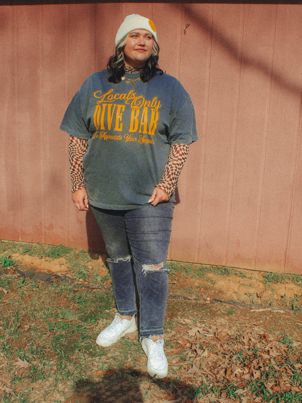 Underground Original Design: Locals Only Dive Bar Boxy Oversized TShirt