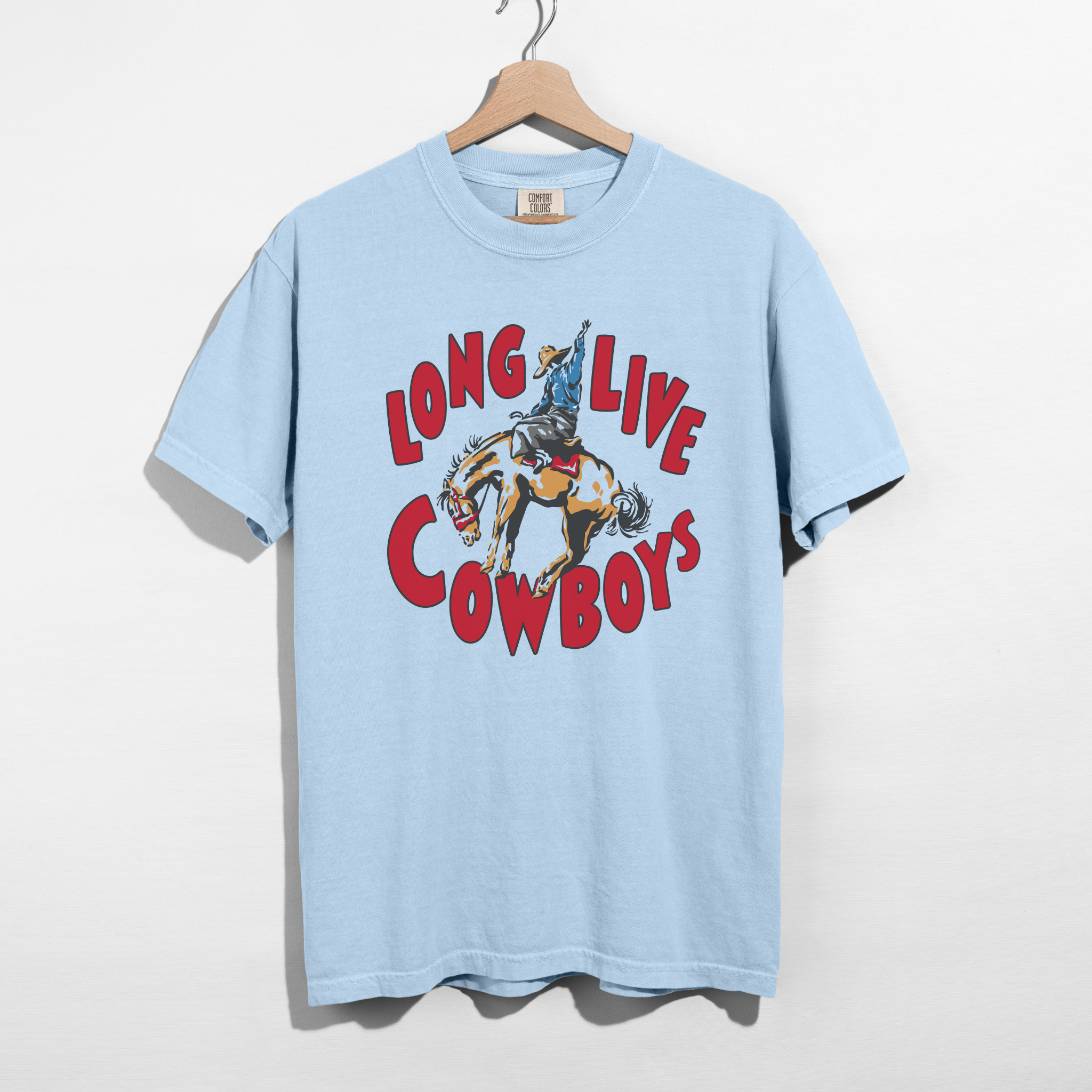Long Live Cowboys Graphic Tee – Vintage Rodeo Western Shirt