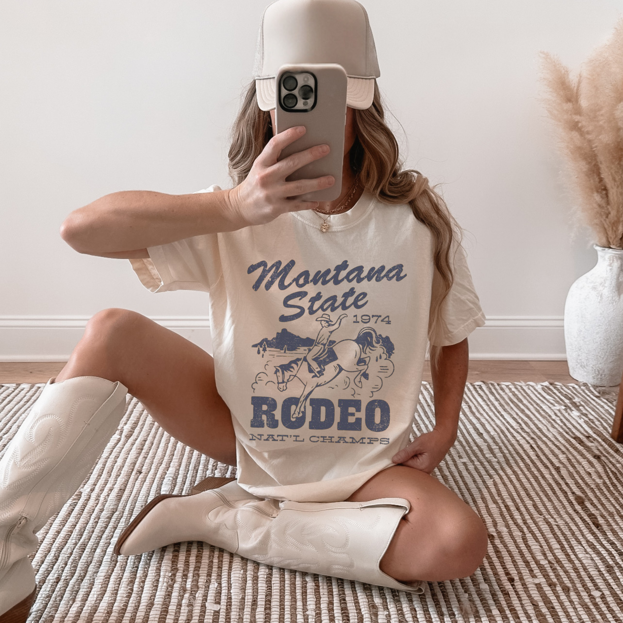 Montana State Rodeo Graphic Tee | Vintage Western Cowboy T-Shirt