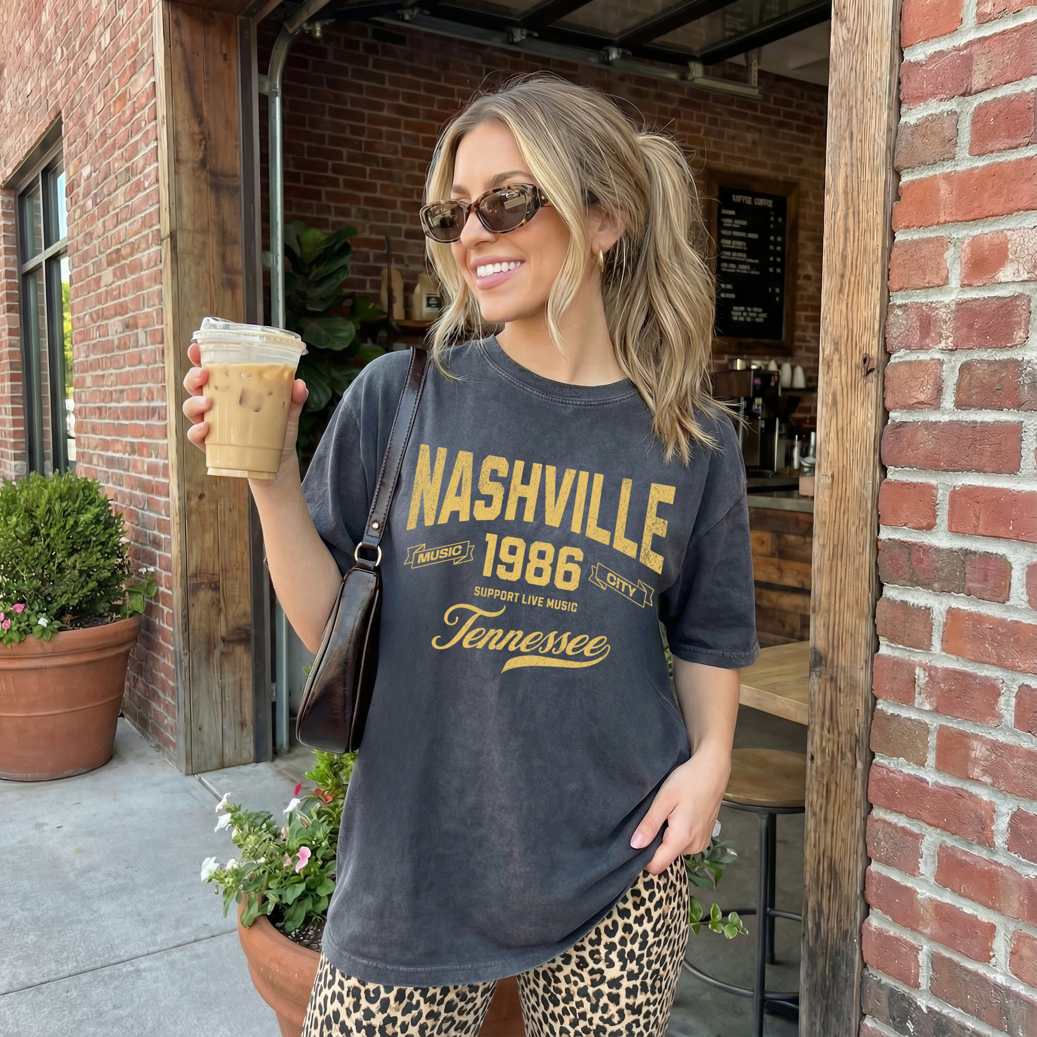 Nashville Tennessee Graphic Tee | Vintage Nashville Shirt | Country Music Tee | Nashville Outfit | Concert Graphic Tee Women