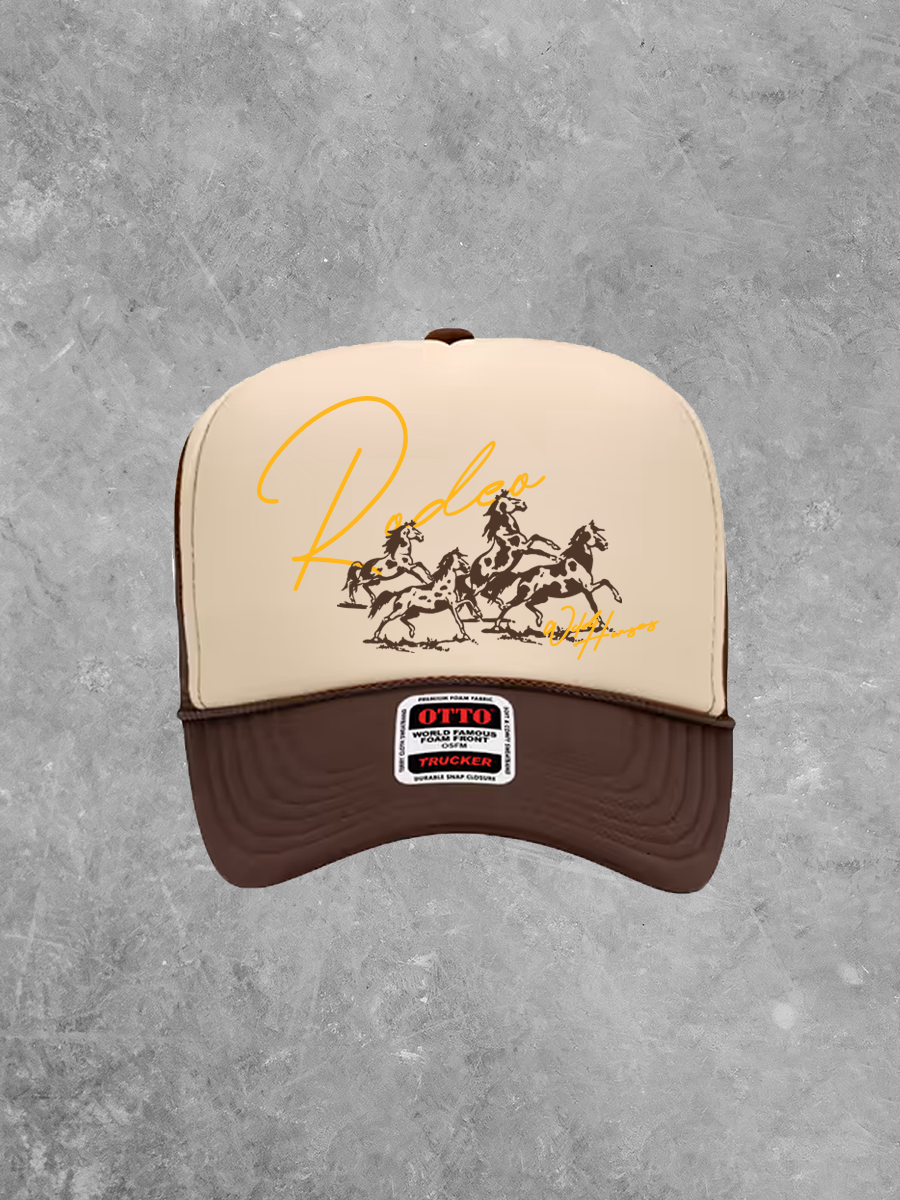 Underground Original Design: Wild Horses Rodeo, Western Trucker Hat
